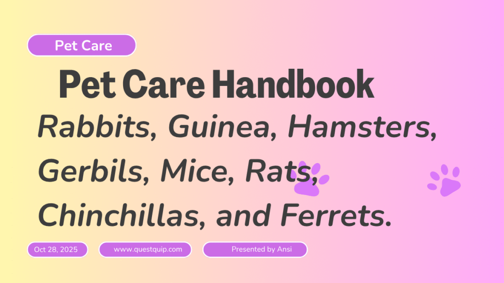 Pet Care Handbook