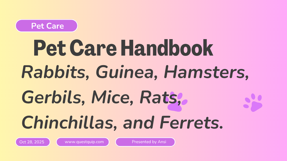 Pet Care Handbook