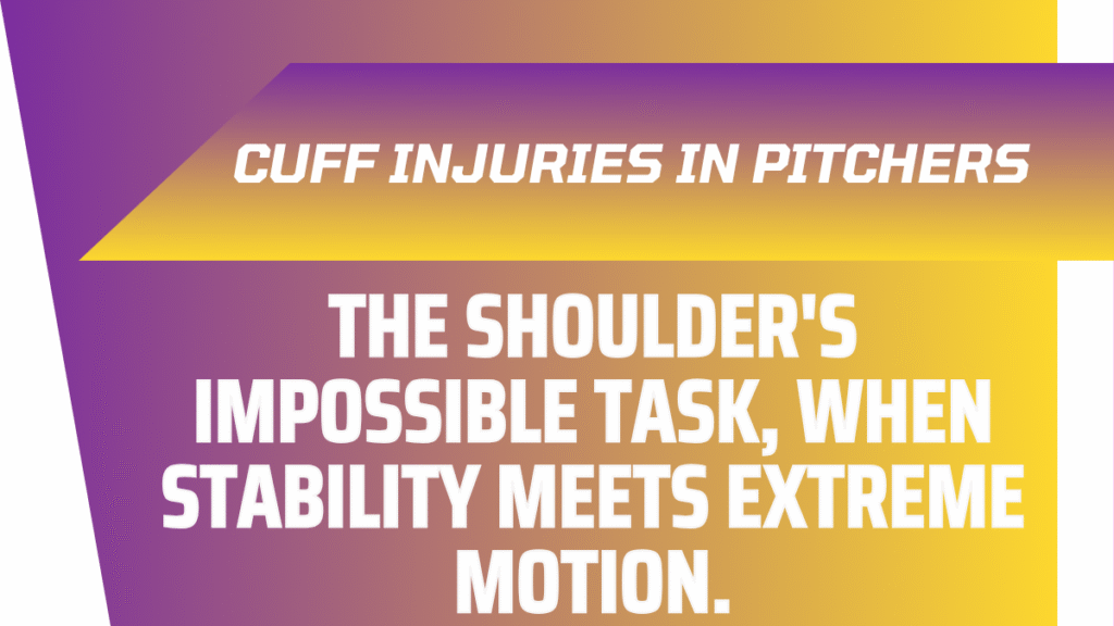 Rotator Cuff Injuries in Pitchers: The Shoulder's Impossible Task 1 Cuff Injuries in Pitchers