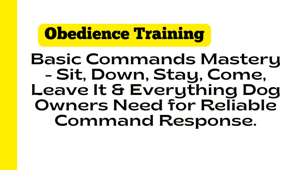 Obedience Training