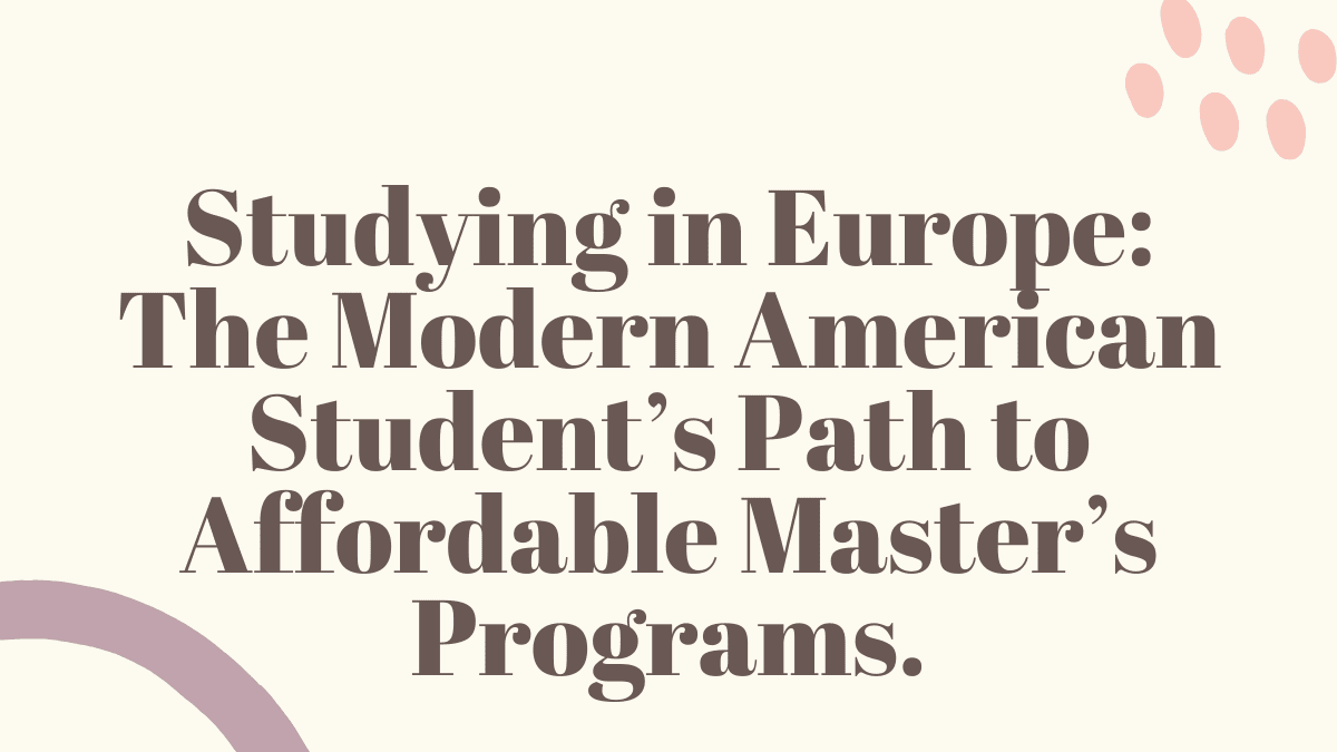Studying in Europe