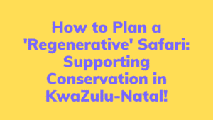 Plan a Regenerative Safari