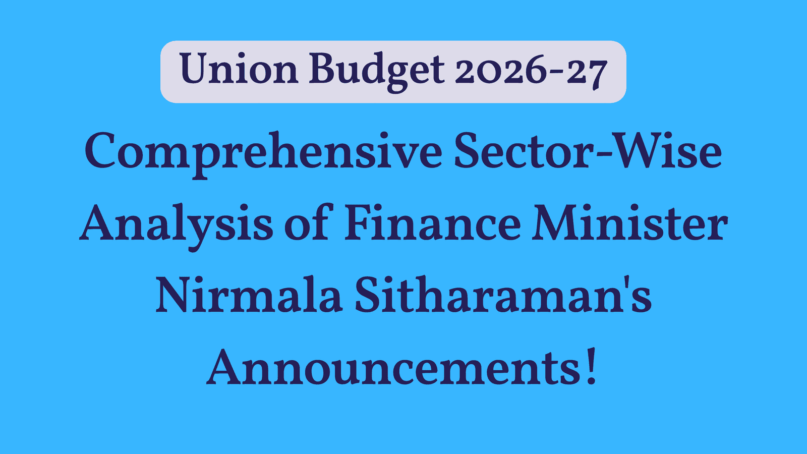 Union Budget 2026