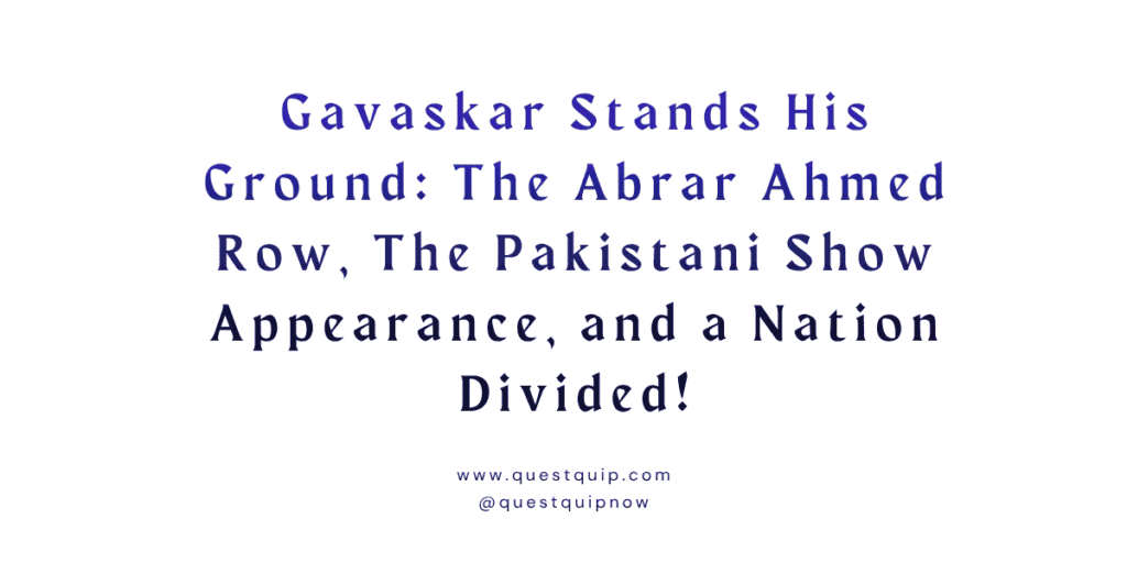 Gavaskar Stands His Ground