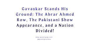 Gavaskar Stands His Ground