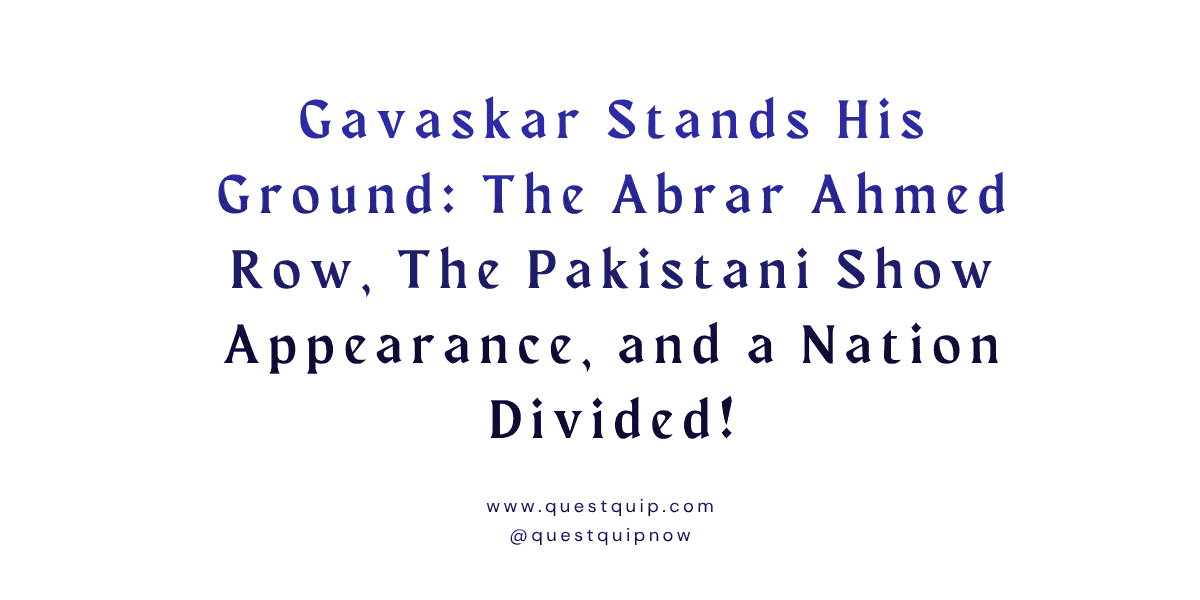 Gavaskar Stands His Ground