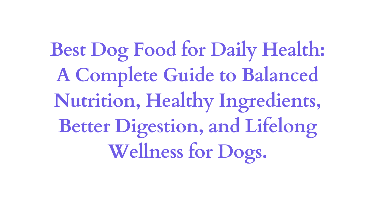 Best Dog Food