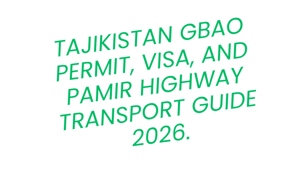 Tajikistan GBAO Permit