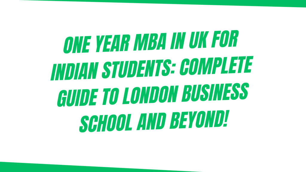 MBA in UK for Indian Students